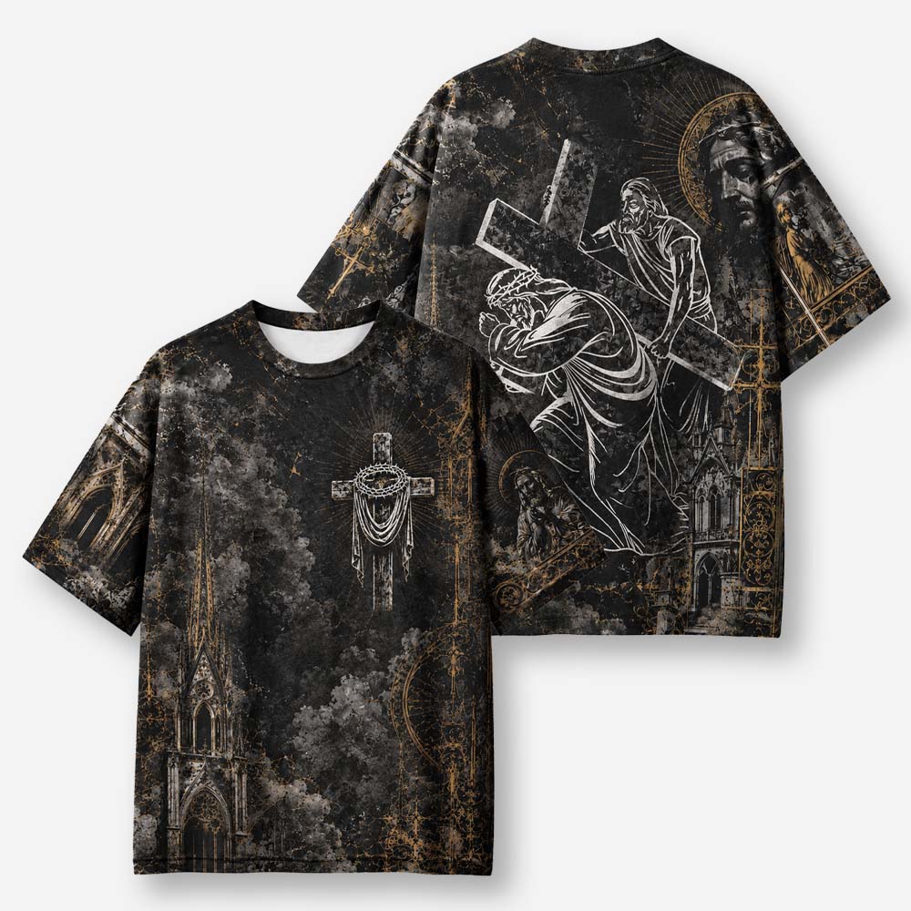 Burden Bearer Eco Oversized Graphic Tees · GRS Certified