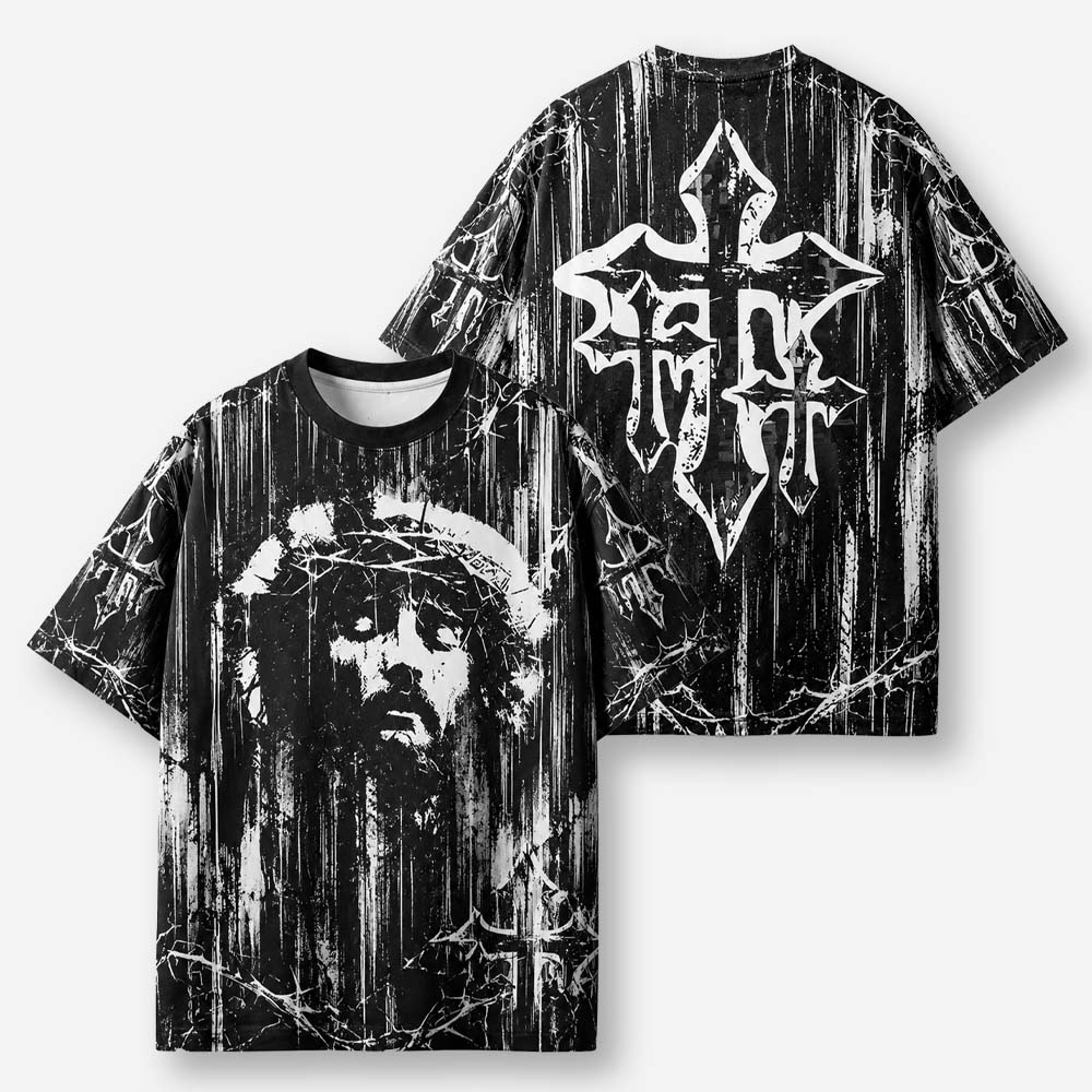 Gothic Crest Eco Oversized Graphic Tees · GRS Certified