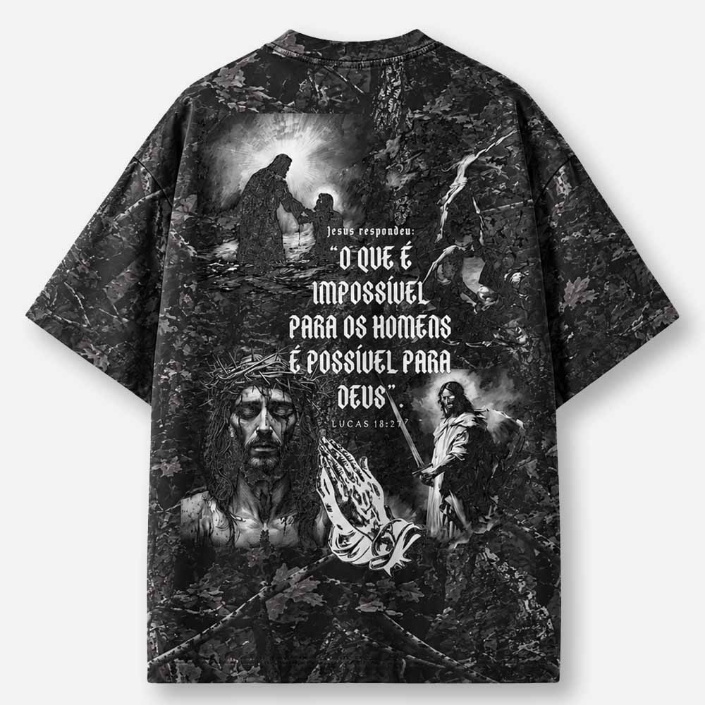 Impossible Path Eco Oversized Graphic Tees · GRS Certified