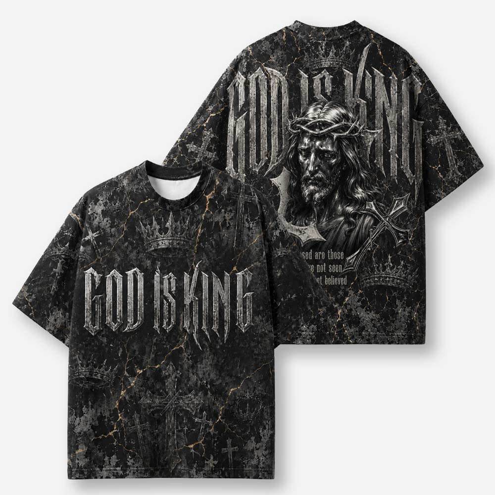 Crown Statement All-Over Print T-Shirt