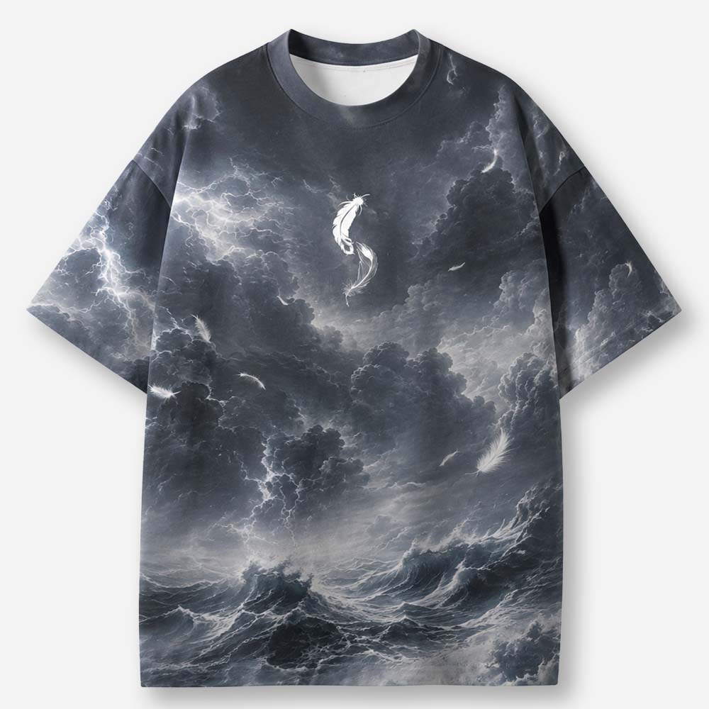 Angel Graphic Eco Oversized Graphic Tees · GRS Certified