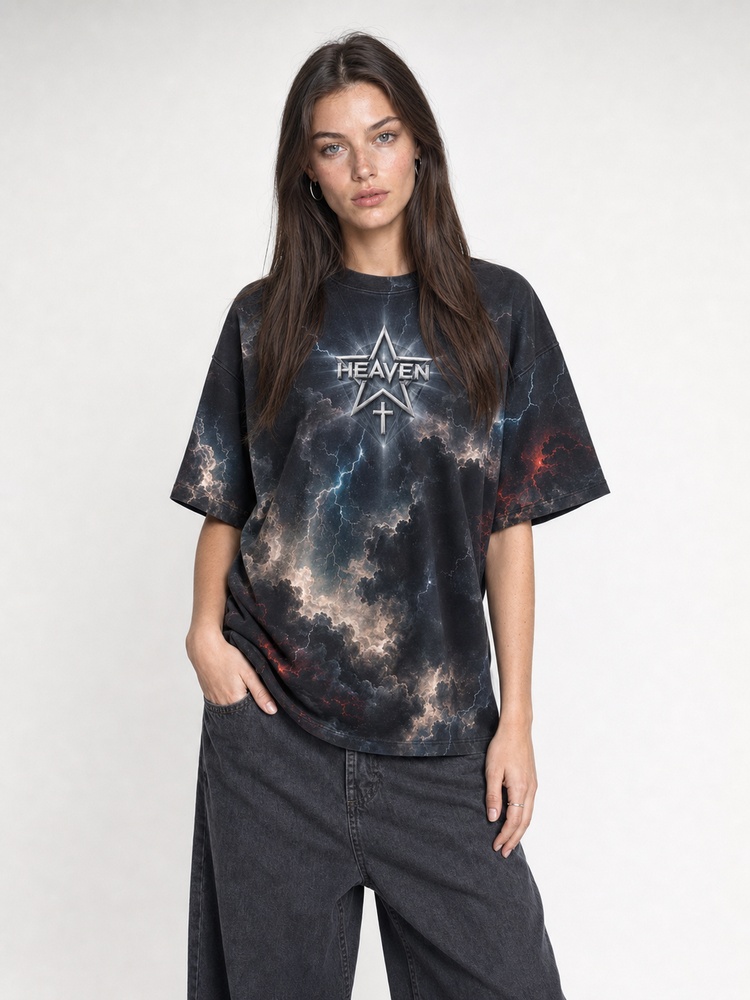 Mighty Warrior Eco Oversized Graphic Tees · GRS Certified