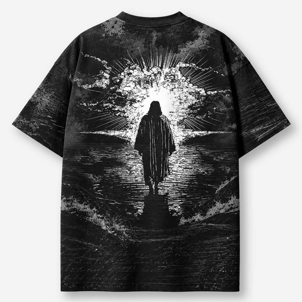 Eternal Dawn Path Eco Oversized Graphic Tees · GRS Certified
