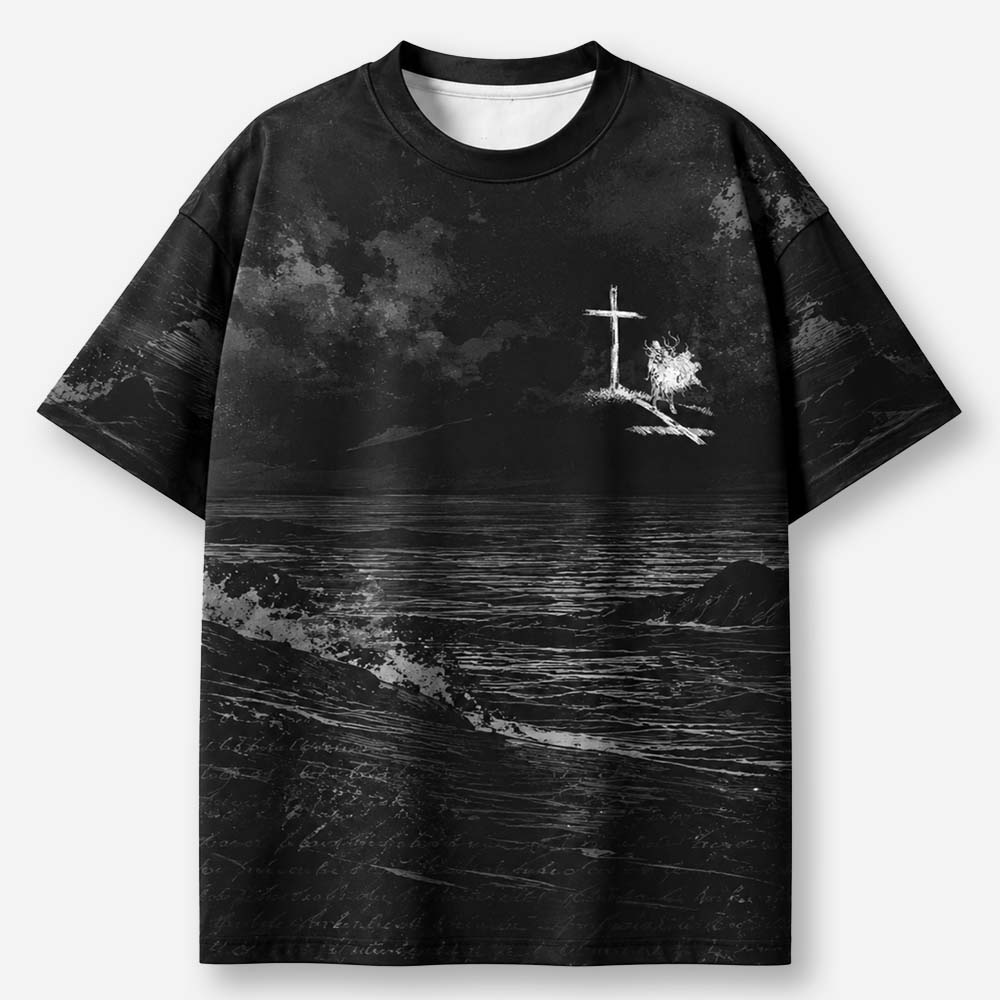 Eternal Dawn Path Eco Oversized Graphic Tees · GRS Certified