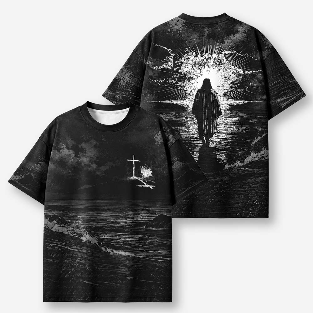 Eternal Dawn Path Eco Oversized Graphic Tees · GRS Certified
