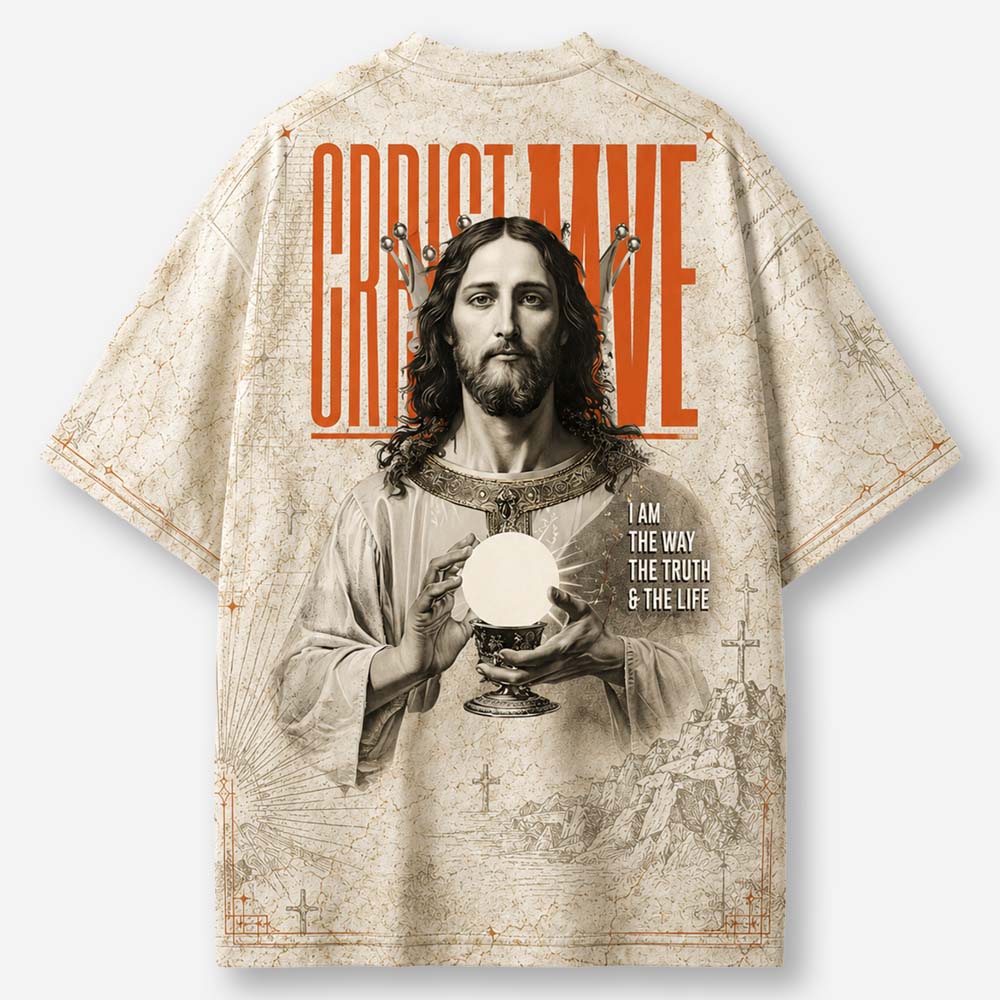 Crimson Hope Eco Oversized Graphic Tees · GRS Certified