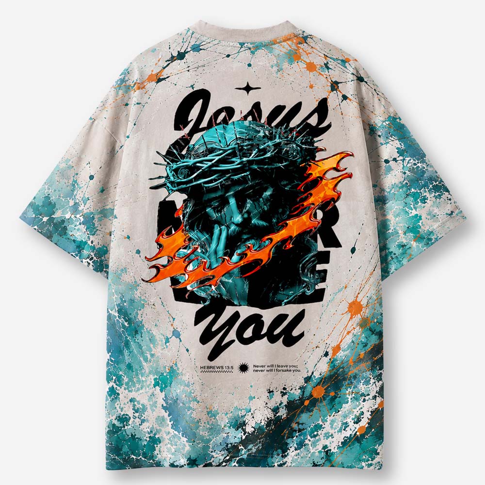 Never Leave You Eco Oversized Graphic Tees · GRS Certified