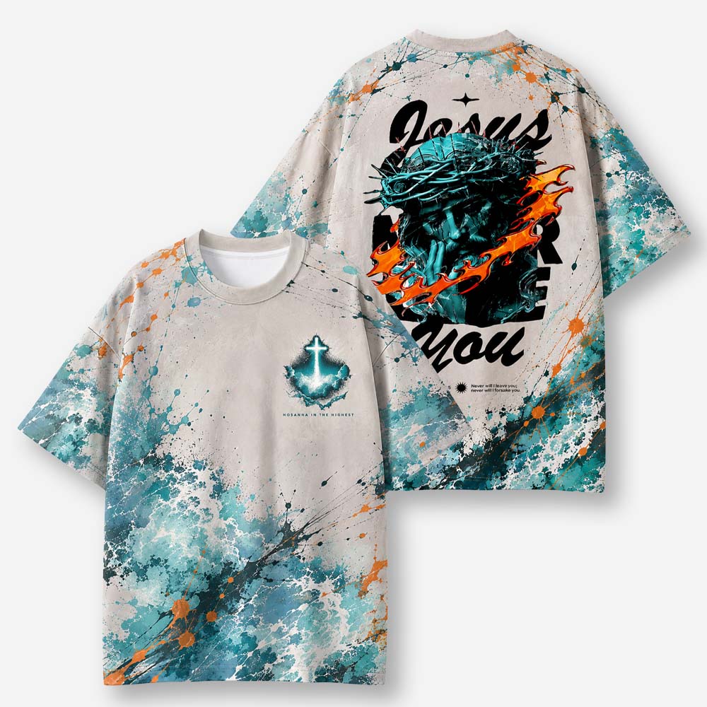 Never Leave You Eco Oversized Graphic Tees · GRS Certified