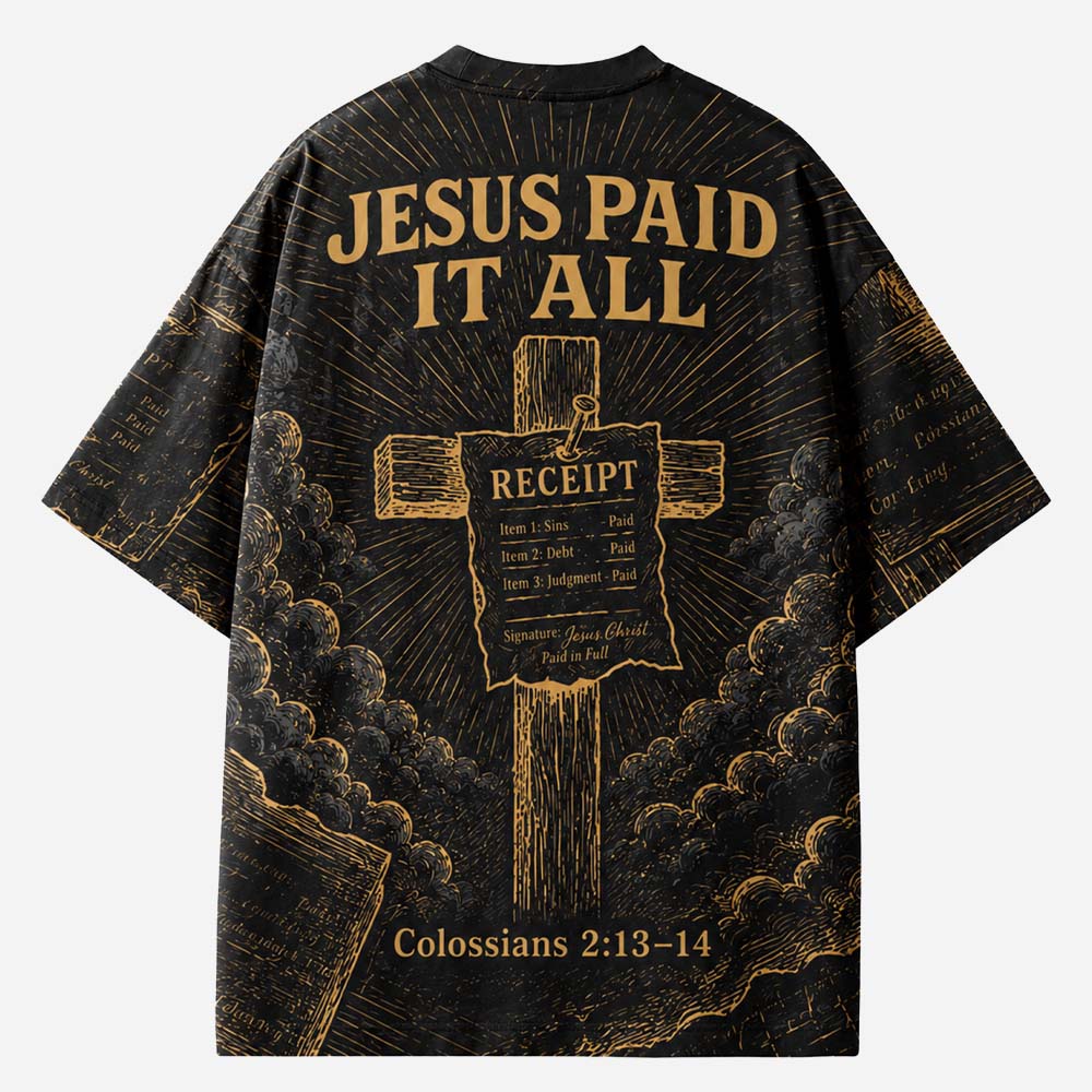 Debt Erased Receipt Emblem All-Over Print T-Shirt