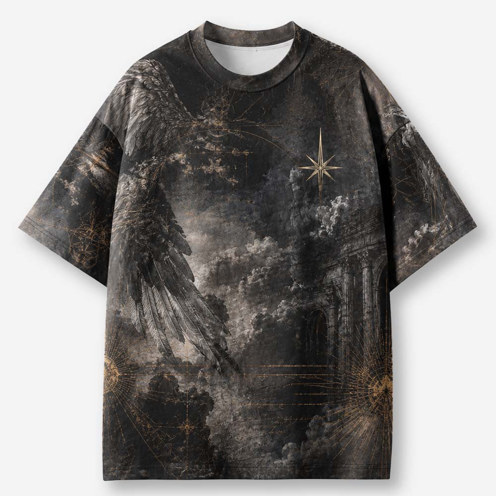 Angel Graphic Eco Oversized Graphic Tees · GRS Certified