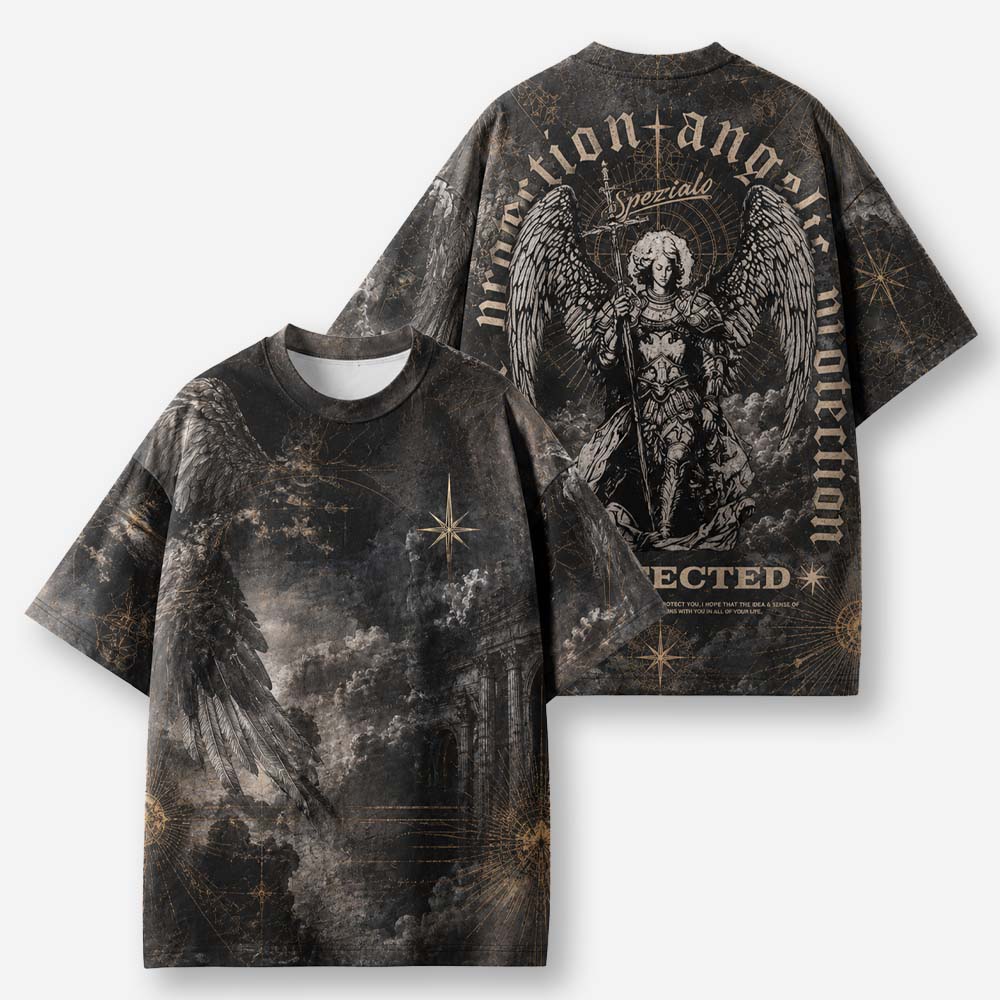 Angel Graphic Eco Oversized Graphic Tees · GRS Certified