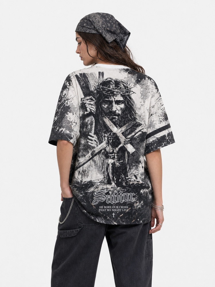 Burden Bearer Eco Oversized Graphic Tees · GRS Certified