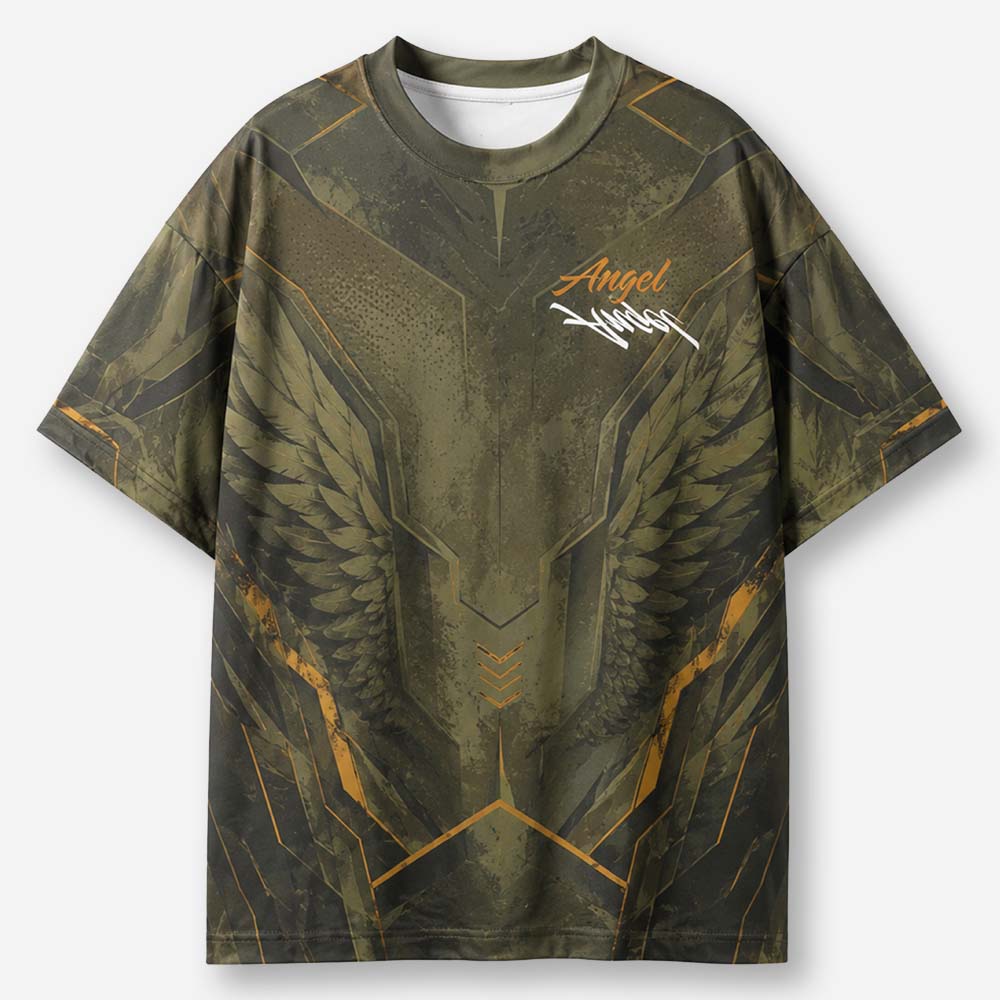 Winged Guardian Eco Oversized Graphic Tees · GRS Certified