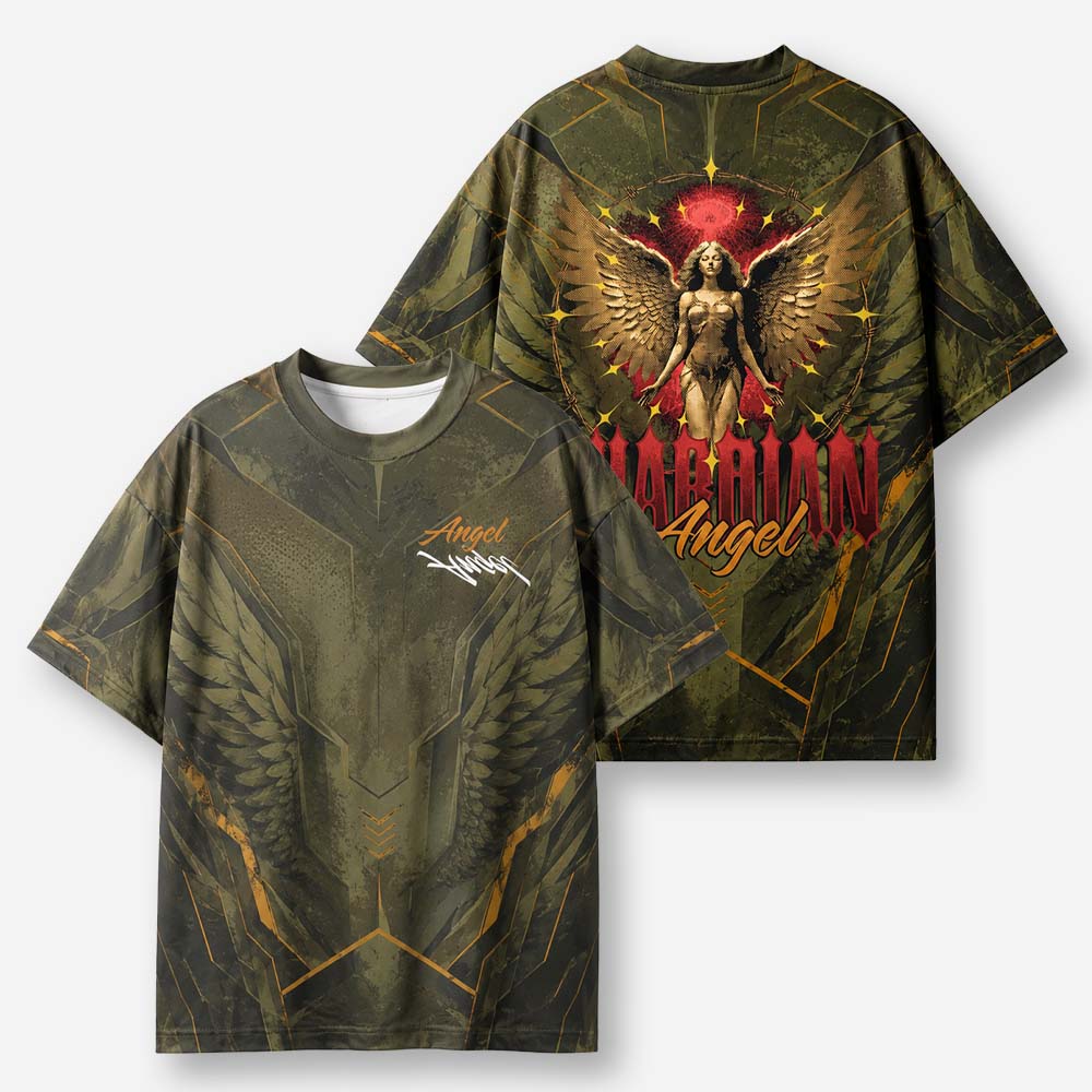 Winged Guardian Eco Oversized Graphic Tees · GRS Certified