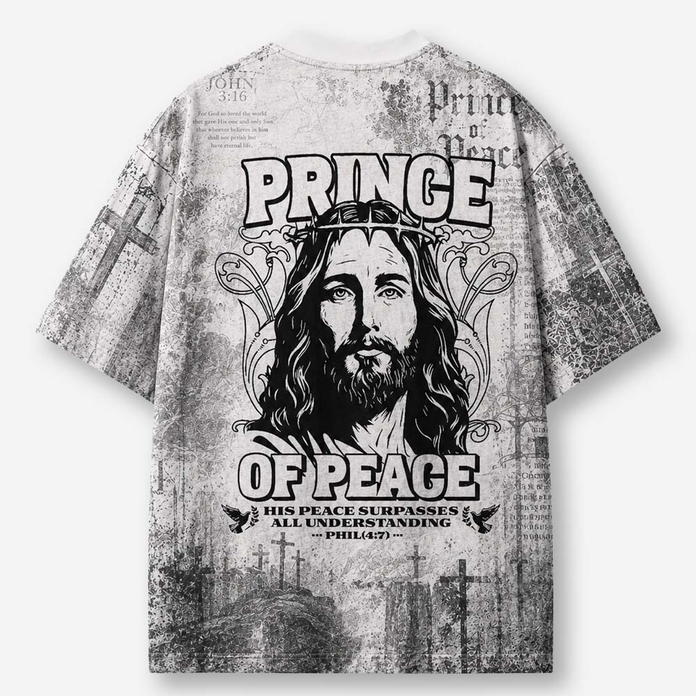 Peace Crown Eco Oversized Graphic Tees · GRS Certified