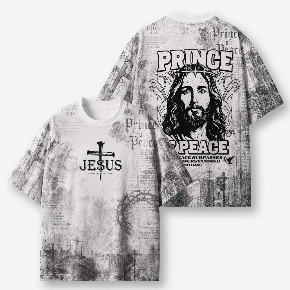 Peace Crown Eco Oversized Graphic Tees · GRS Certified