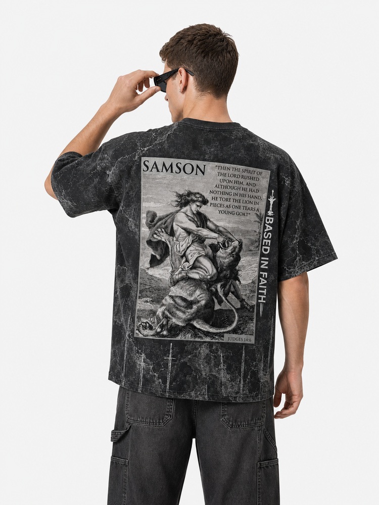 Lion Wrestler Eco Oversized Graphic Tees · GRS Certified