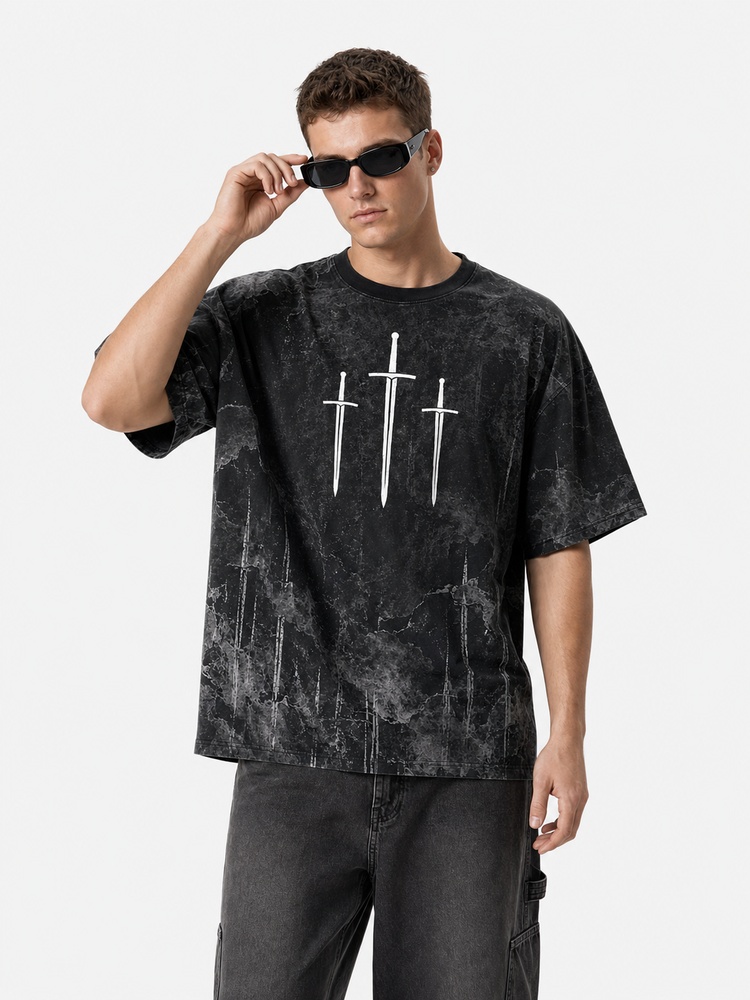 Lion Wrestler Eco Oversized Graphic Tees · GRS Certified