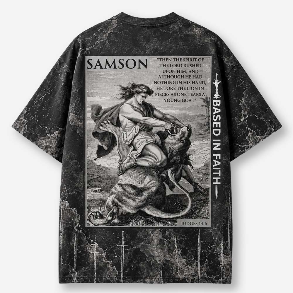 Lion Wrestler Eco Oversized Graphic Tees · GRS Certified