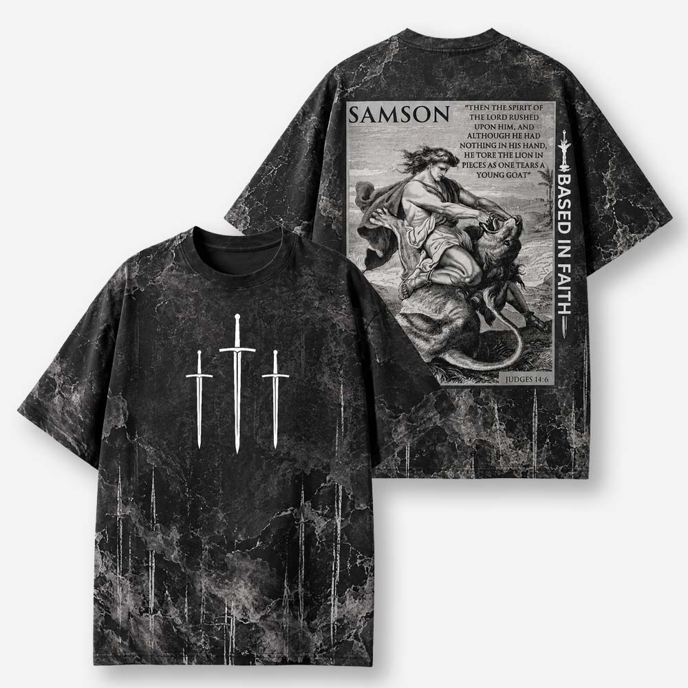 Lion Wrestler Eco Oversized Graphic Tees · GRS Certified