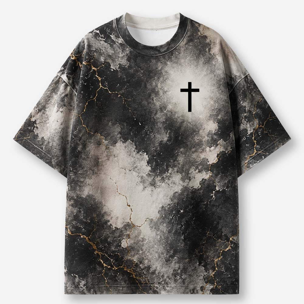 Clasped Hands Eco Oversized Graphic Tees · GRS Certified