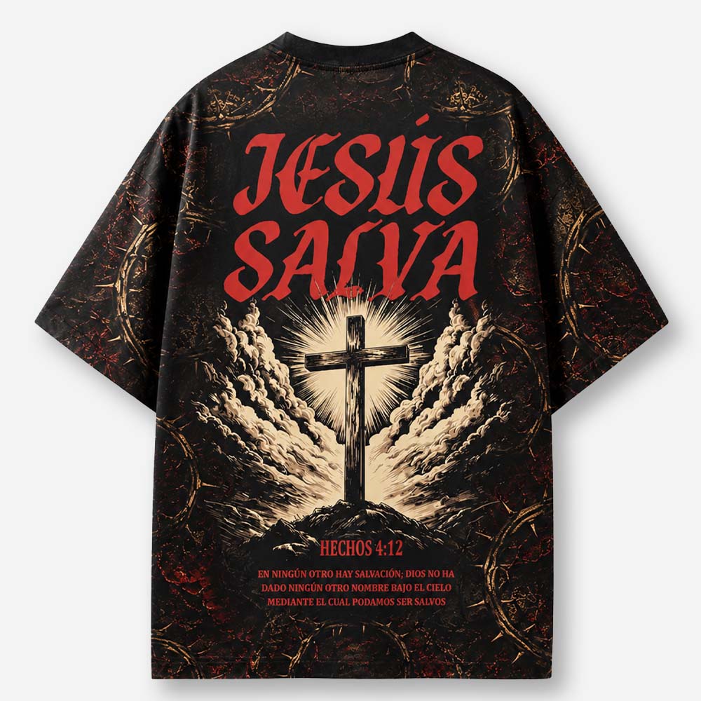 Radiant Cross Eco Oversized Graphic Tees · GRS Certified