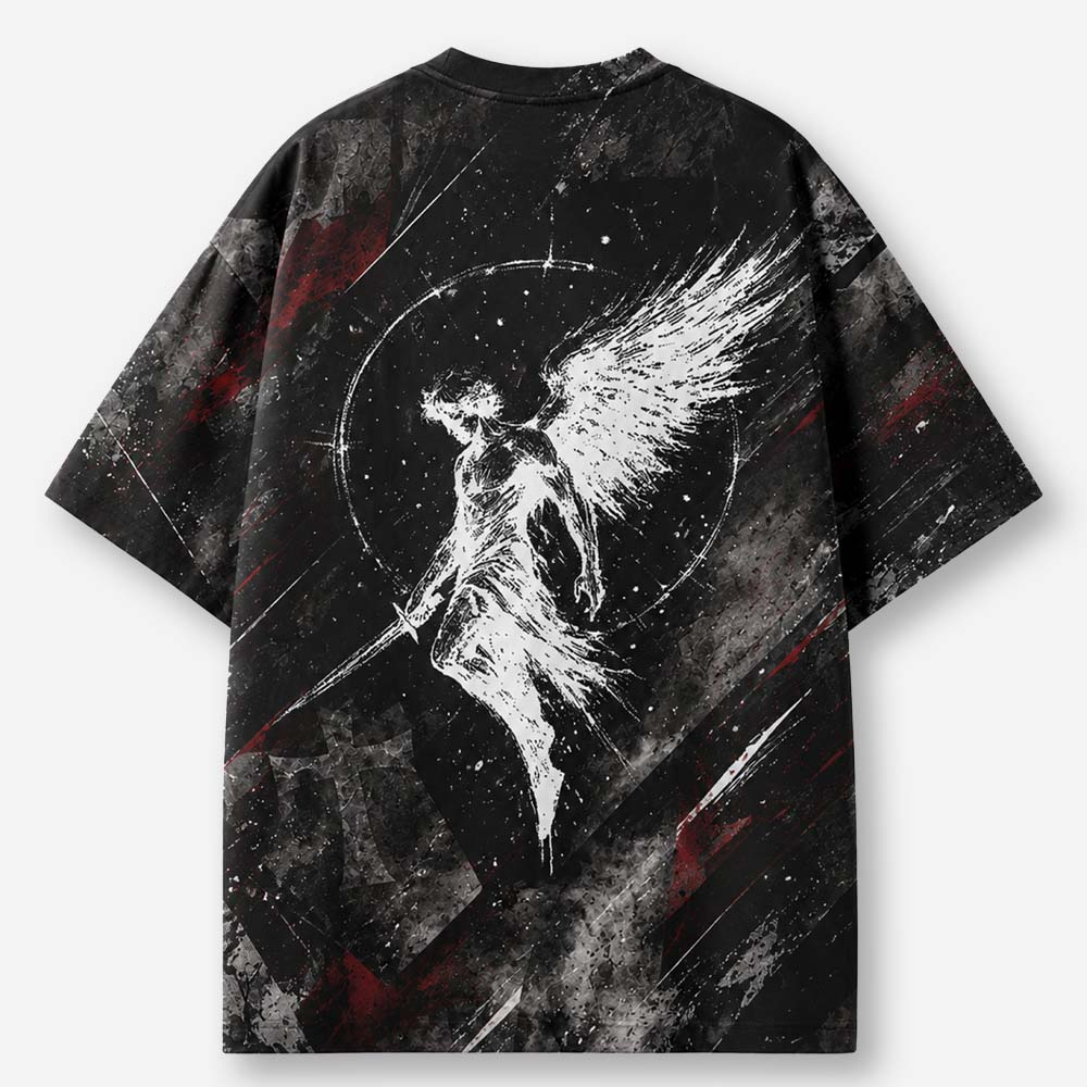 Winged Sentinel Eco Oversized Graphic Tees · GRS Certified