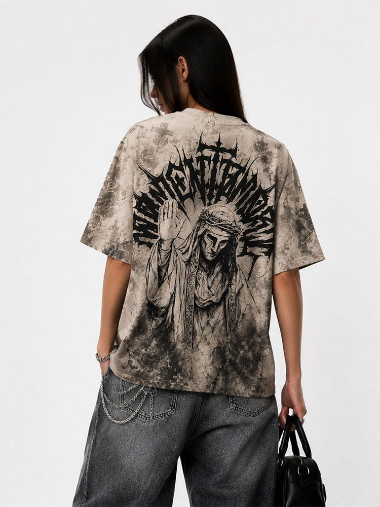 Masked King Memento Mori Eco Oversized Graphic Tees · GRS Certified