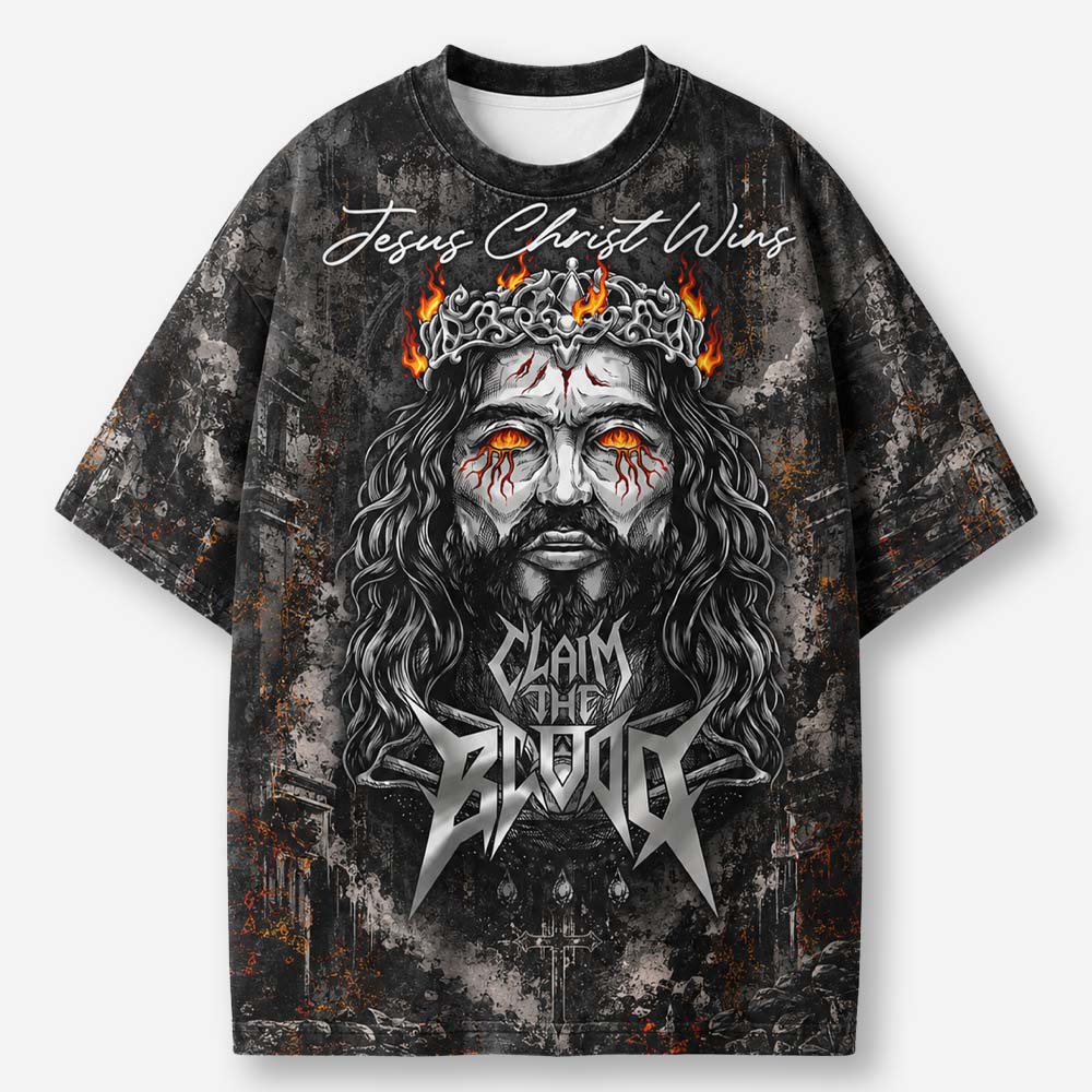 Claim Victory Eco Oversized Graphic Tees · GRS Certified