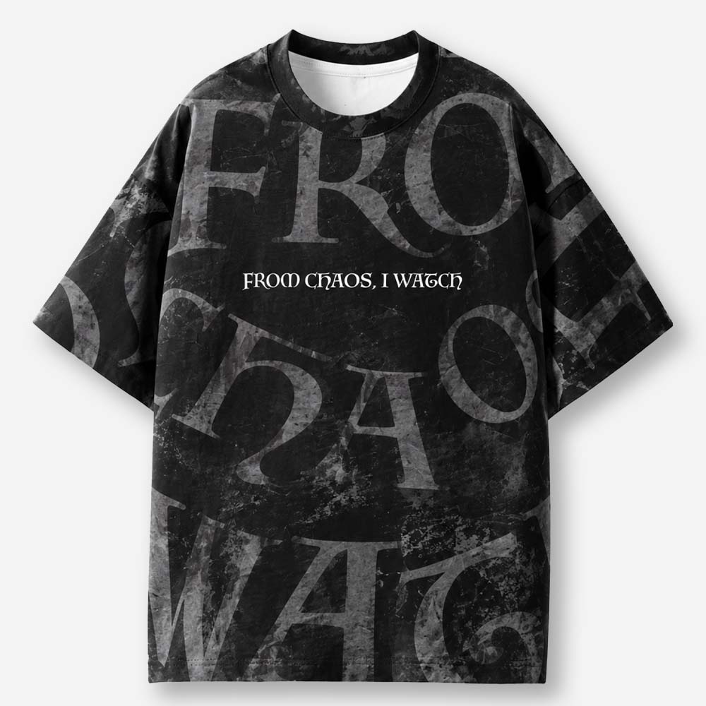 Chaos Watcher Eco Oversized Graphic Tees · GRS Certified
