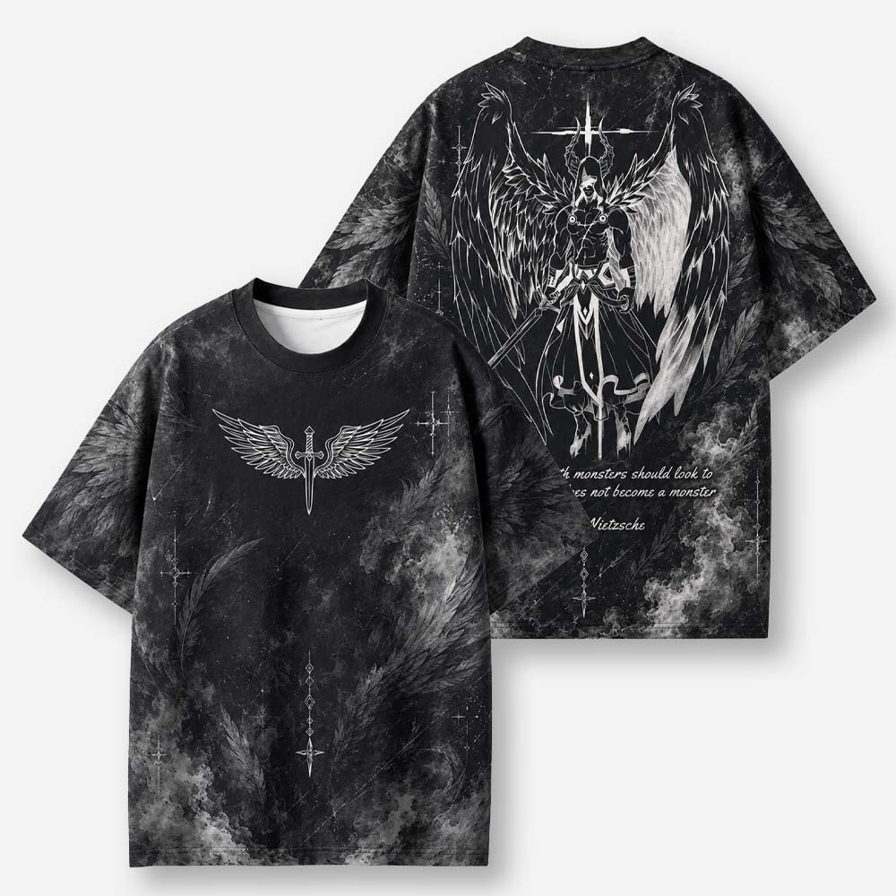 Winged Monster Eco Oversized Graphic Tees · GRS Certified