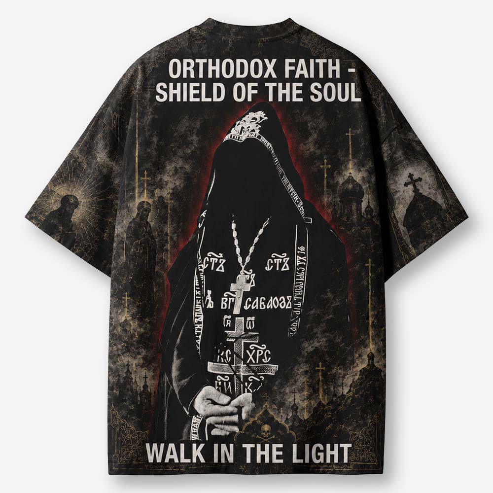 Orthodox Faith Eco Oversized Graphic Tees · GRS Certified