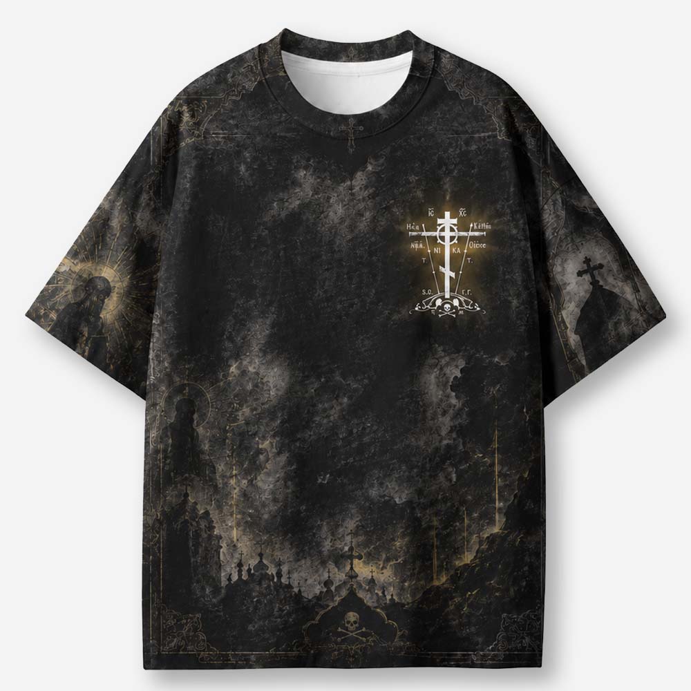 Orthodox Faith Eco Oversized Graphic Tees · GRS Certified