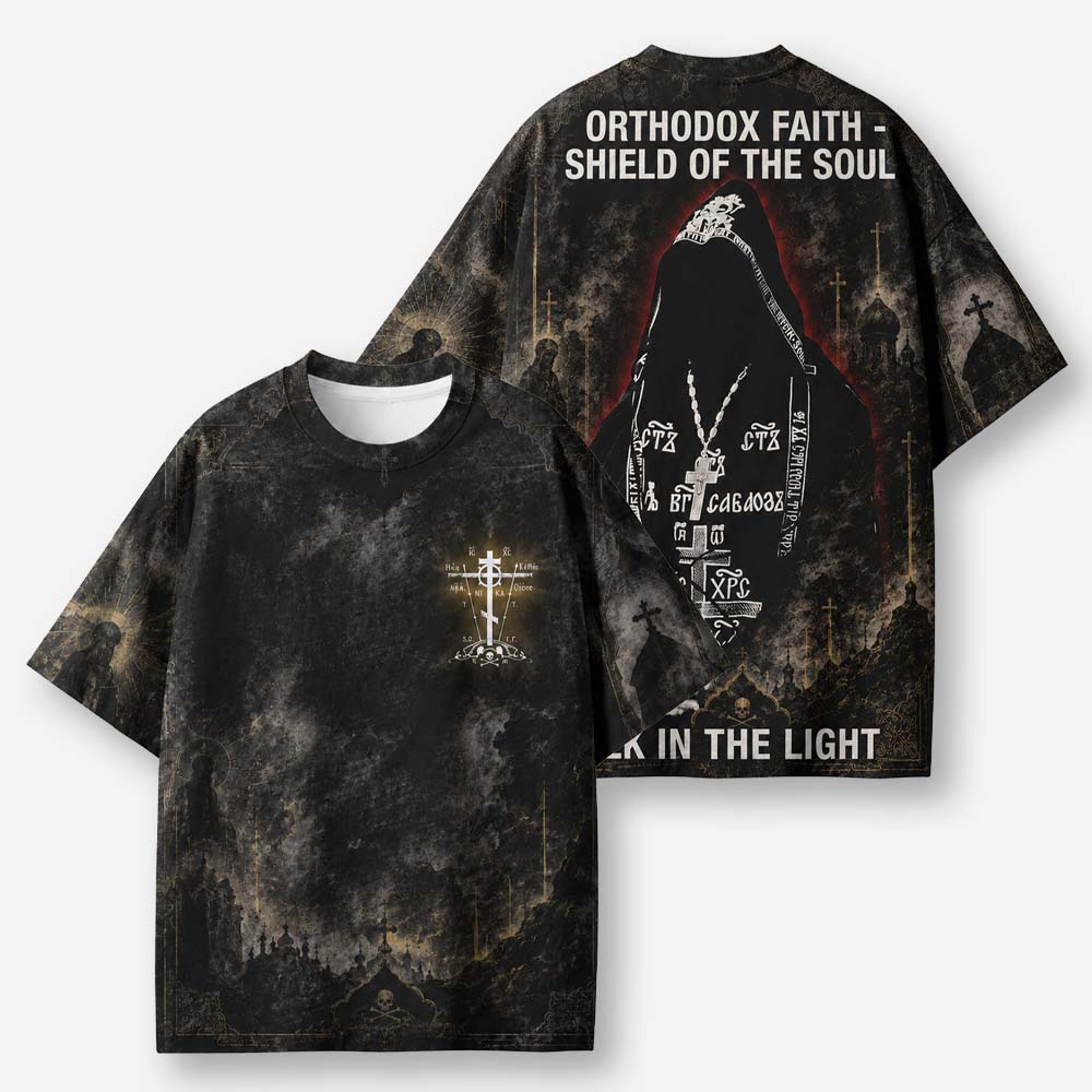 Orthodox Faith Eco Oversized Graphic Tees · GRS Certified