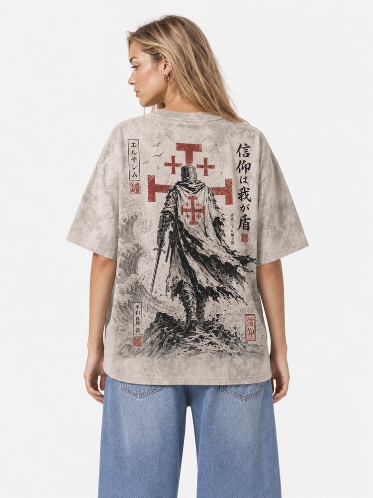 Red Knight Eco Oversized Graphic Tees · GRS Certified