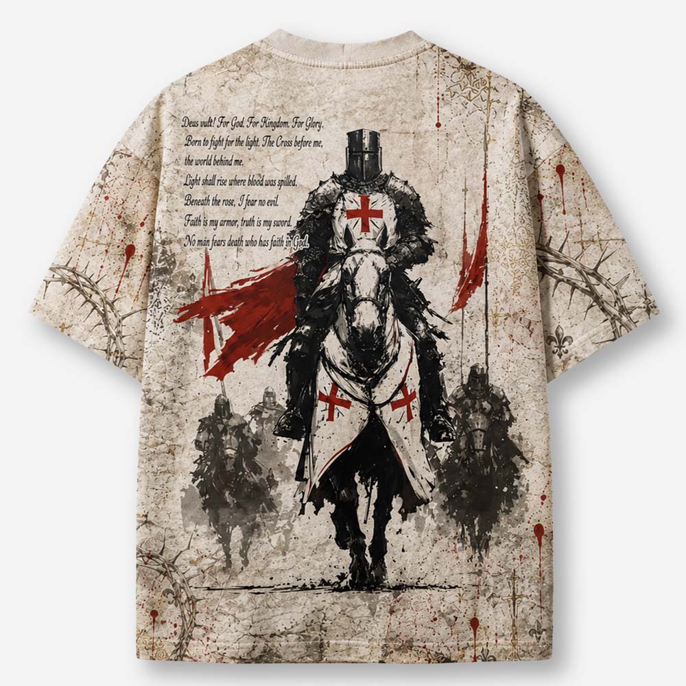 Mounted Knight Eco Oversized Graphic Tees · GRS Certified