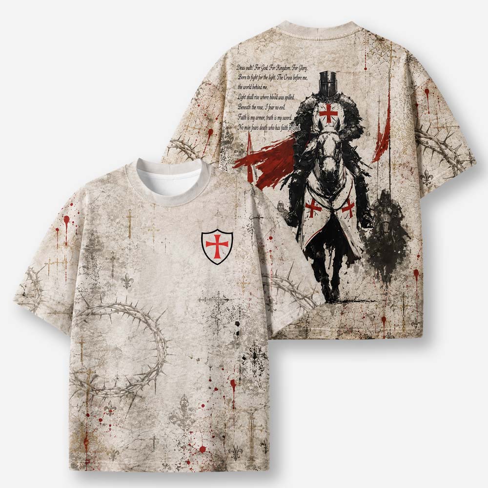 Mounted Knight Eco Oversized Graphic Tees · GRS Certified