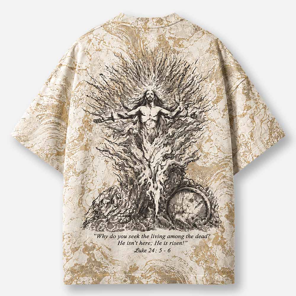 Rising Light Eco Oversized Graphic Tees · GRS Certified
