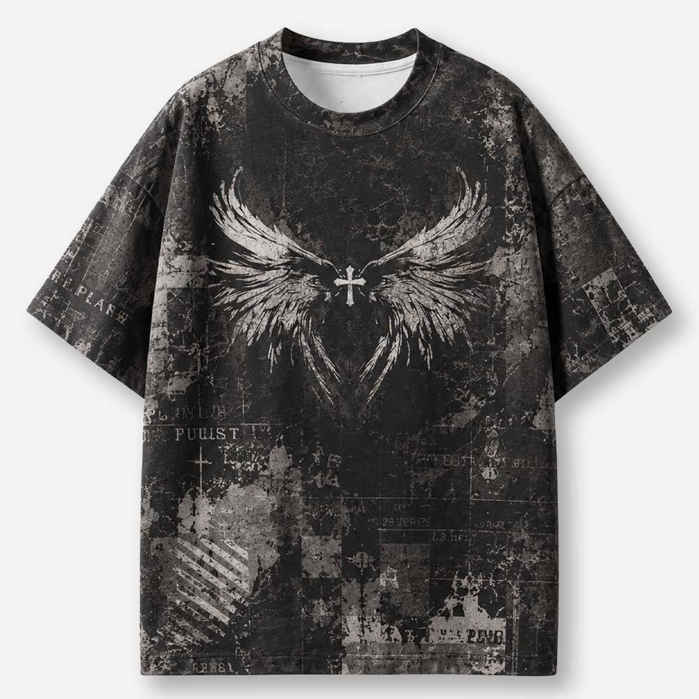Winged Hope Eco Oversized Graphic Tees · GRS Certified
