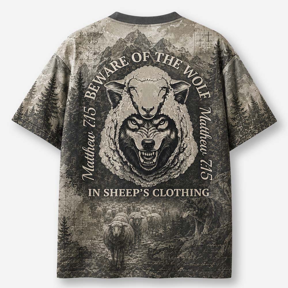 Hidden Wolf Eco Oversized Graphic Tees · GRS Certified