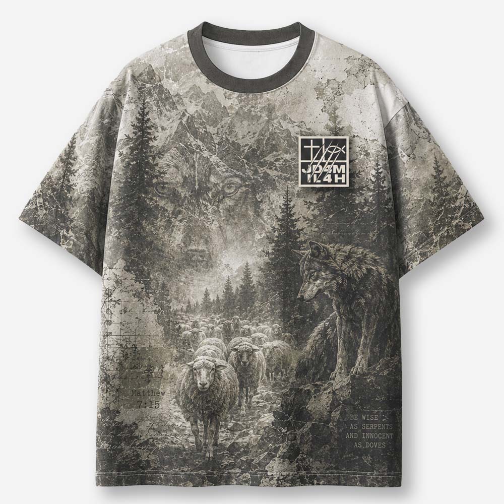 Hidden Wolf Eco Oversized Graphic Tees · GRS Certified
