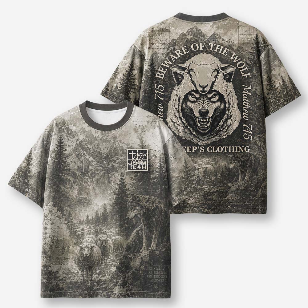 Hidden Wolf Eco Oversized Graphic Tees · GRS Certified