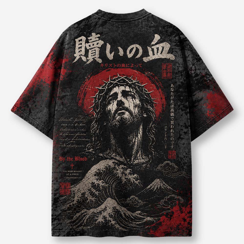 By The Blood Eco Oversized Graphic Tees · GRS Certified
