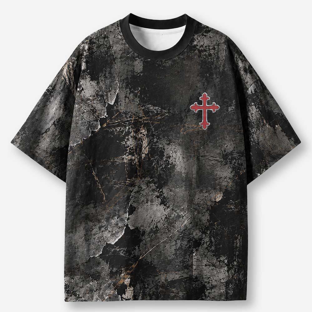 Crowned Defender Eco Oversized Graphic Tees · GRS Certified