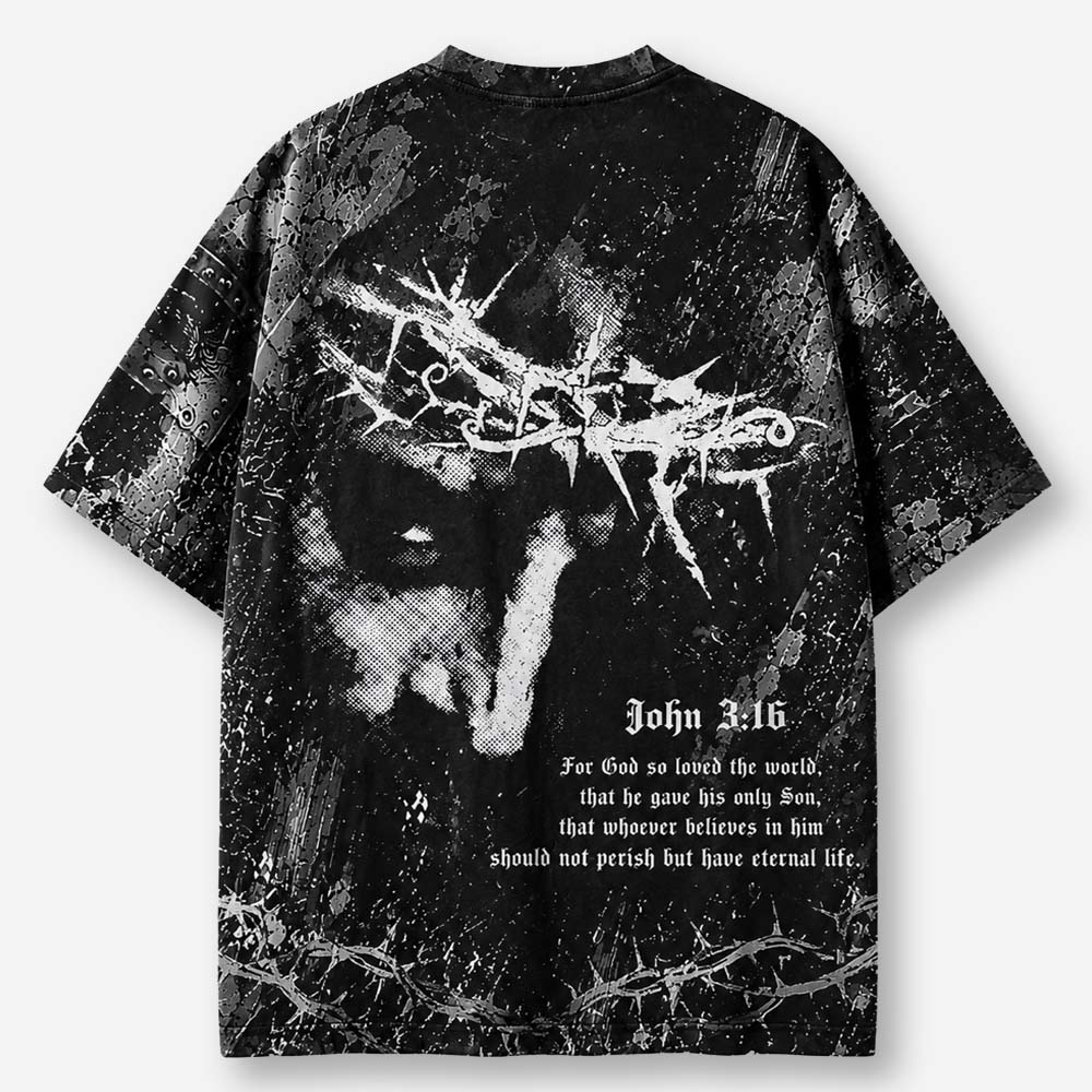 Wounded Crown Eco Oversized Graphic Tees · GRS Certified