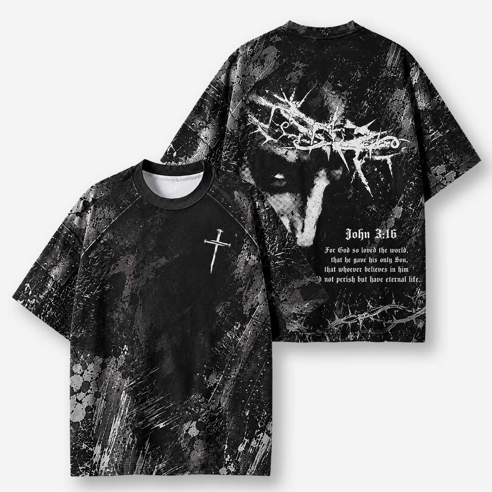 Wounded Crown Eco Oversized Graphic Tees · GRS Certified