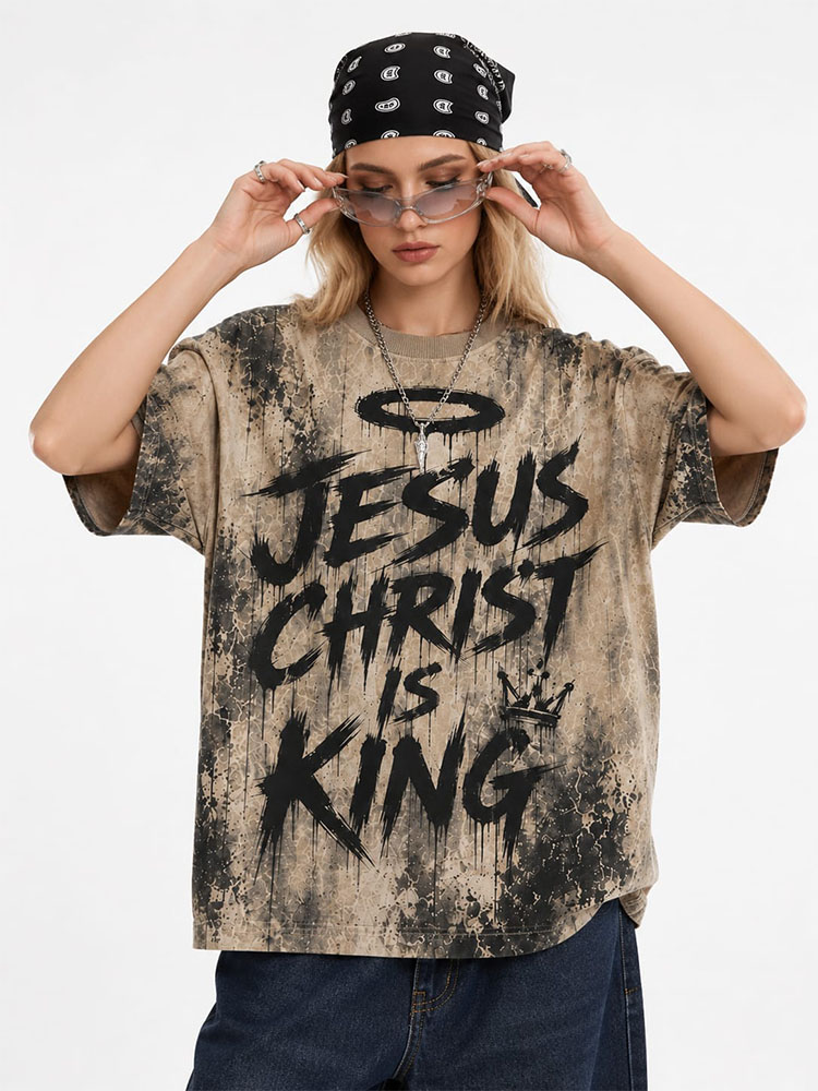 Crown Statement Eco Oversized Graphic Tees · GRS Certified