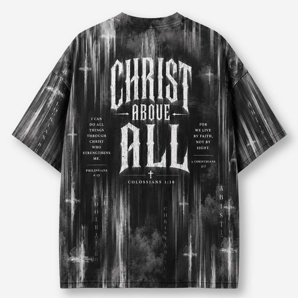 Above All Eco Oversized Graphic Tees · GRS Certified