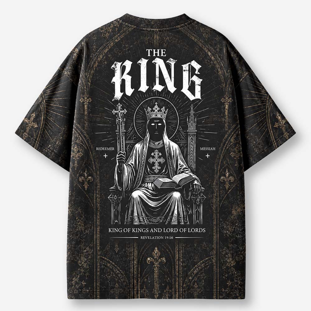 Throned King Eco Oversized Graphic Tees · GRS Certified