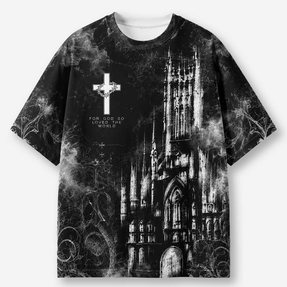 Gothic Cathedral Eco Oversized Graphic Tees · GRS Certified